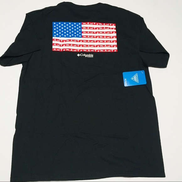 NWT Columbia Sportswear PHG Hunting Flag T-Shirt Men’s Size L Large Black NEW - Picture 7 of 9